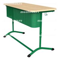Стол ученический 2-местный регулируемый «Сигма» на круглой трубе в Нижнем Новгороде
