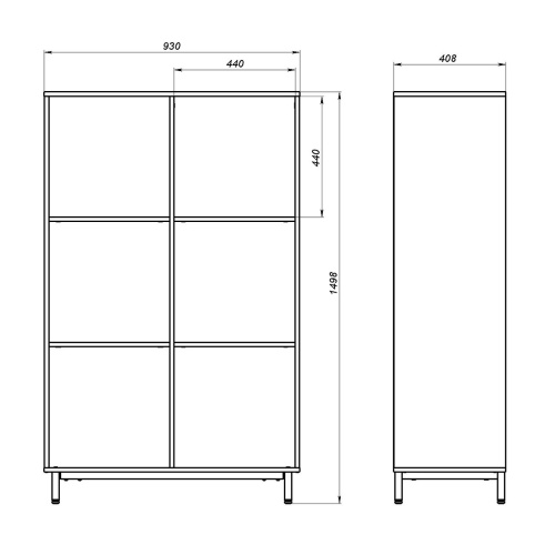 Шкаф-стеллаж модульный «Рио» 2х3 в Нижнем Новгороде