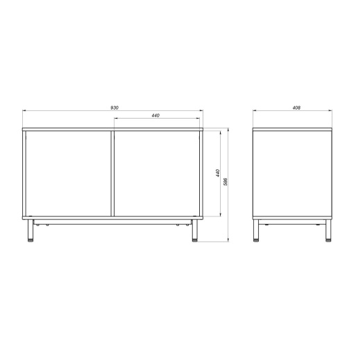 Шкаф-стеллаж модульный «Рио» 2х1 в Нижнем Новгороде