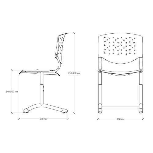 Стул ученический регулируемый «Призма» на круглой трубе в Нижнем Новгороде